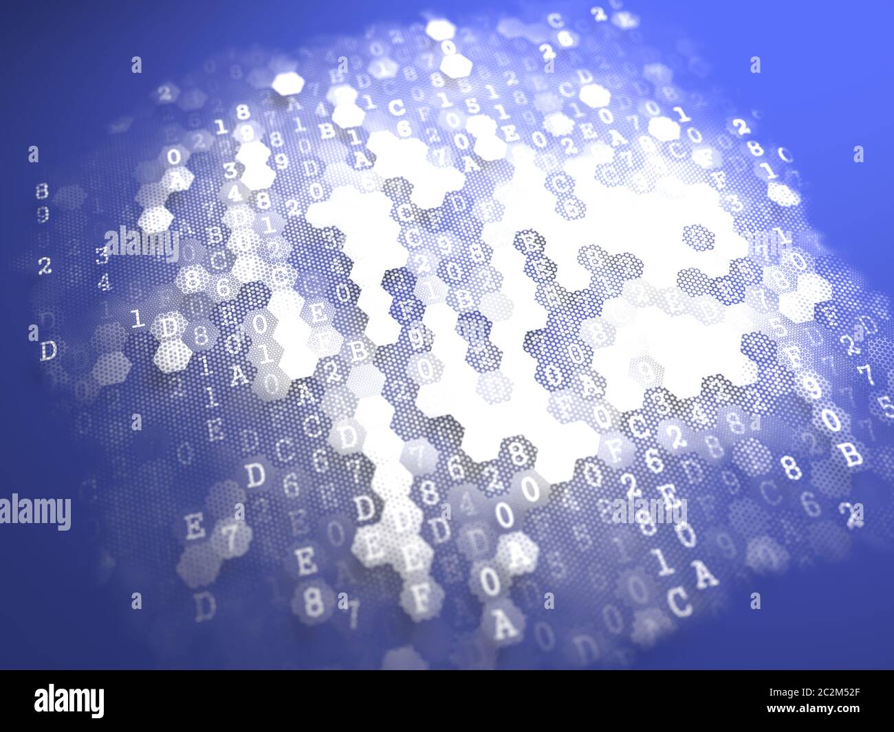 Digital Background. Pixelated Series Of Numbers Of White Color on the ...