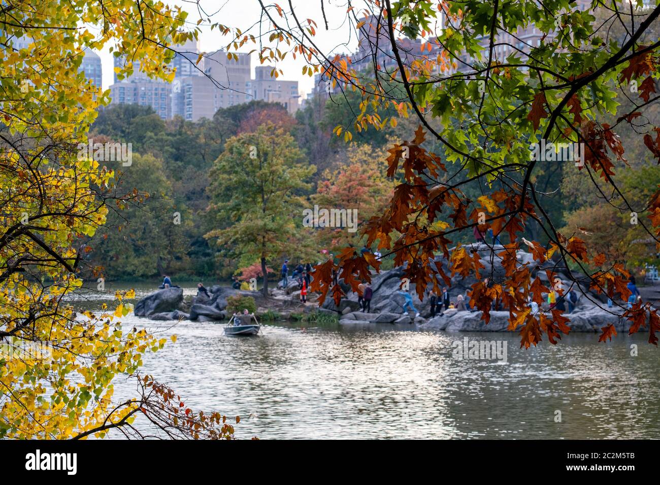 Fall foliage color of Central Park in Manhattan Stock Photo - Alamy