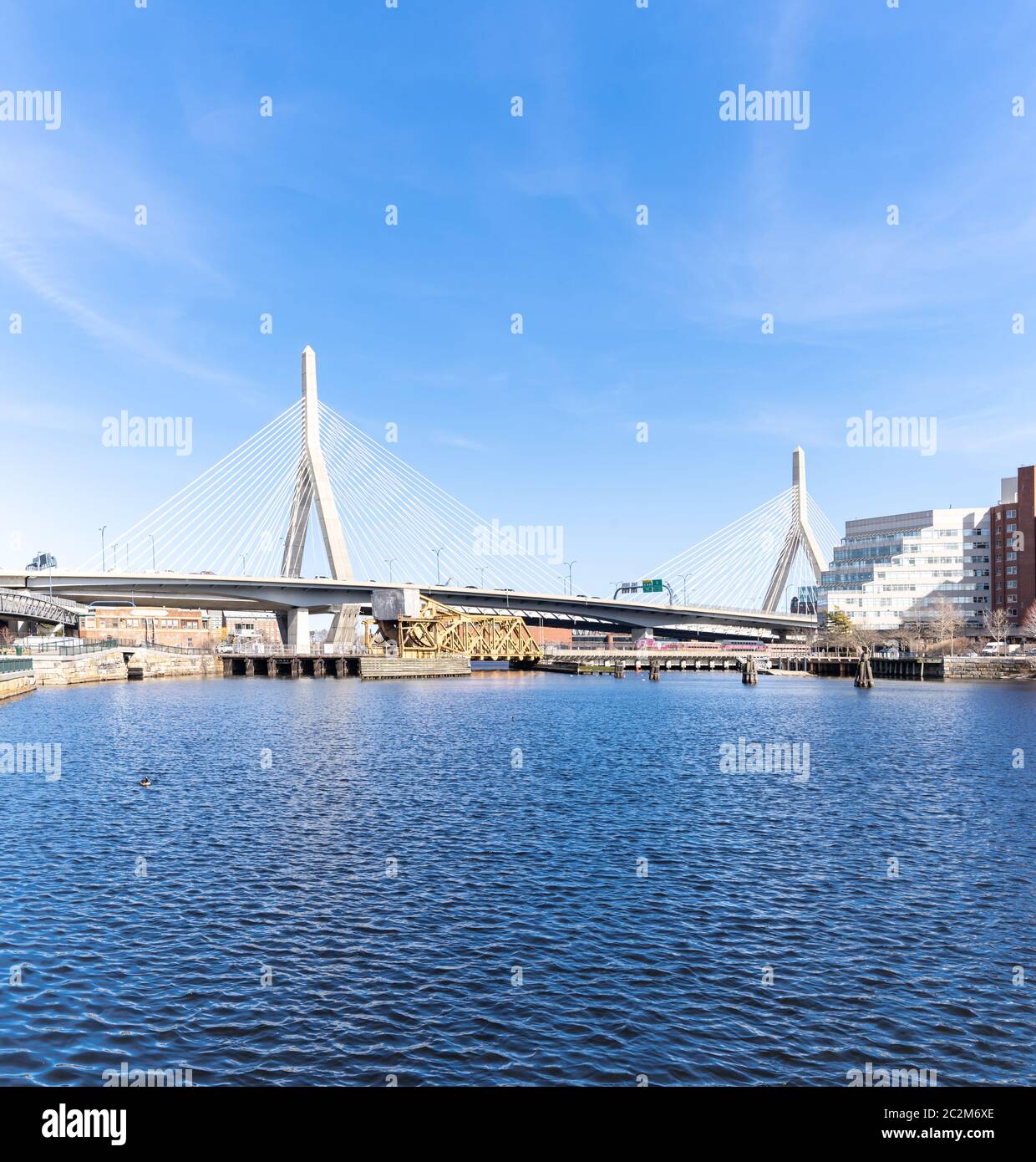 Boston Zakim bridge Stock Photo Alamy