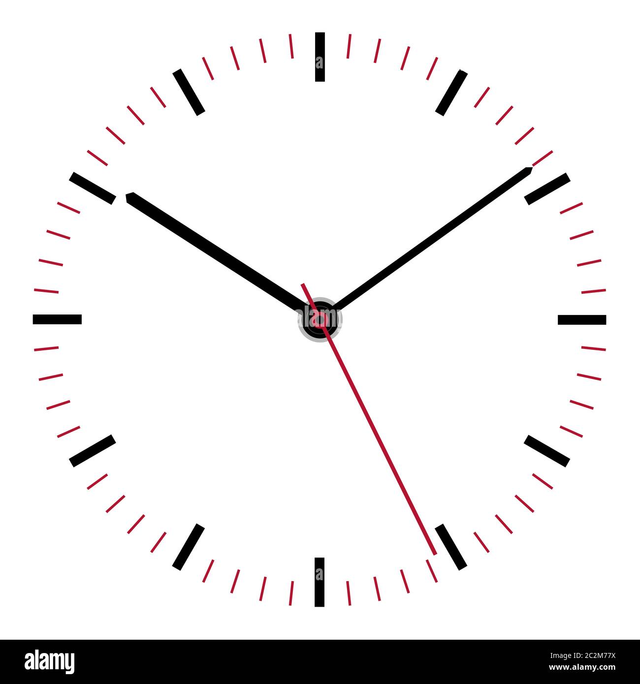 A clock face illustration second minute hour hands Stock Photo Alamy