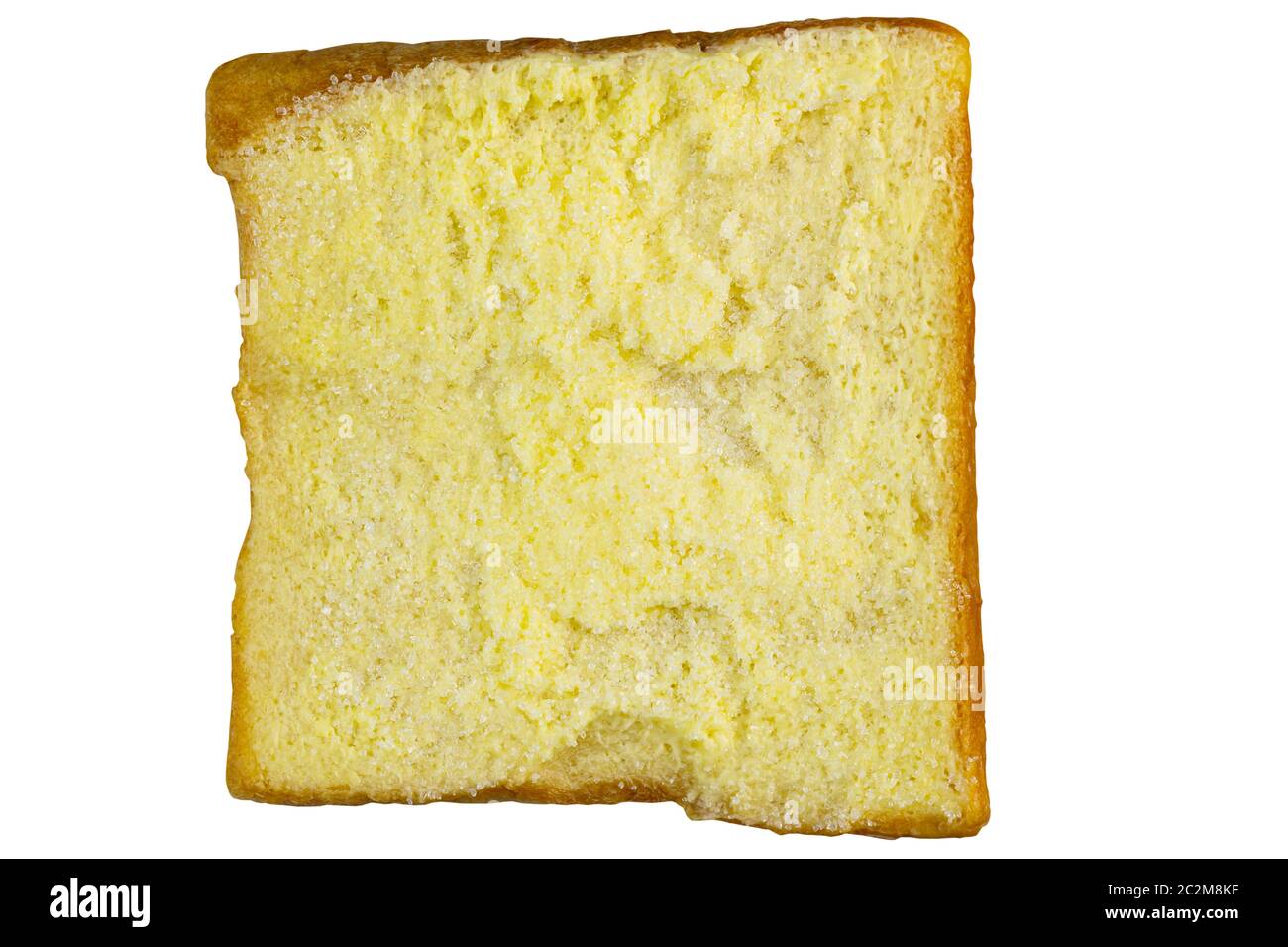 Sliced Bread Is Pasted With Sweet Butter And Sugar On Top Clipping Path Included Stock Photo Alamy