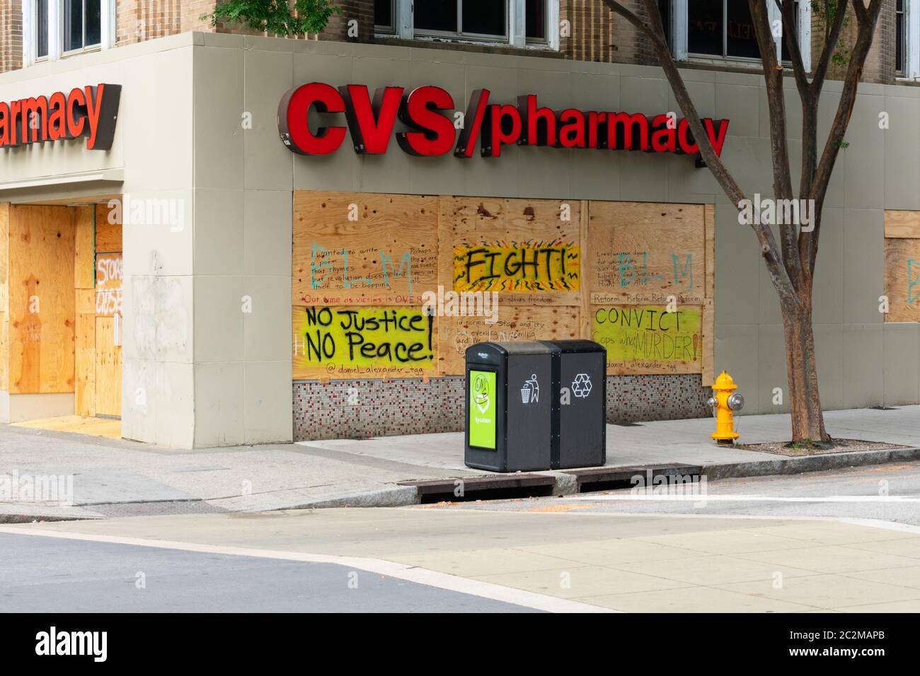 Downtown CVS that was set on fire after the Black Lives Matter protest