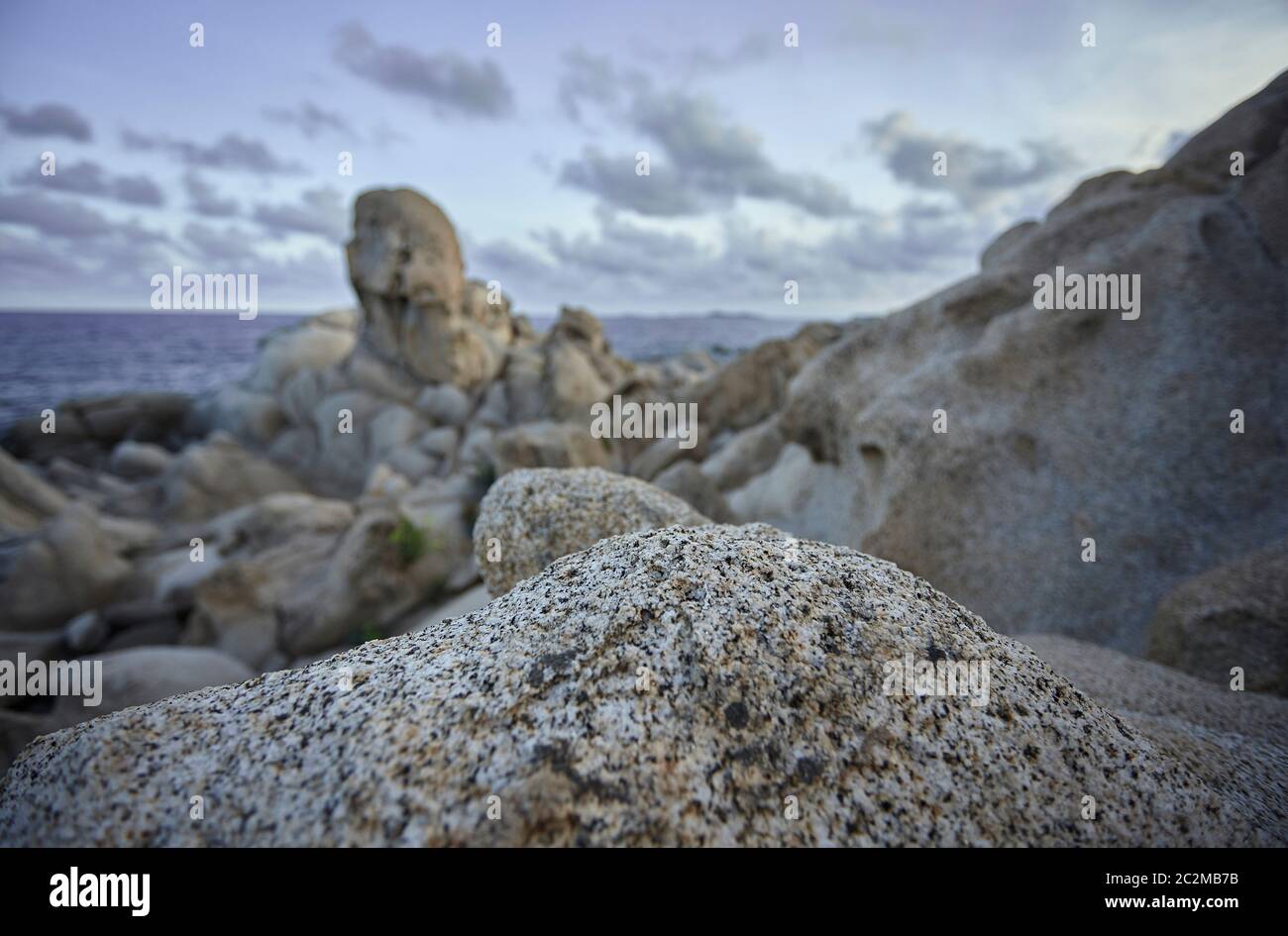 Shooting Rocks Beach Detail of a granite rock shooting on the southern coast of Sardinia ...