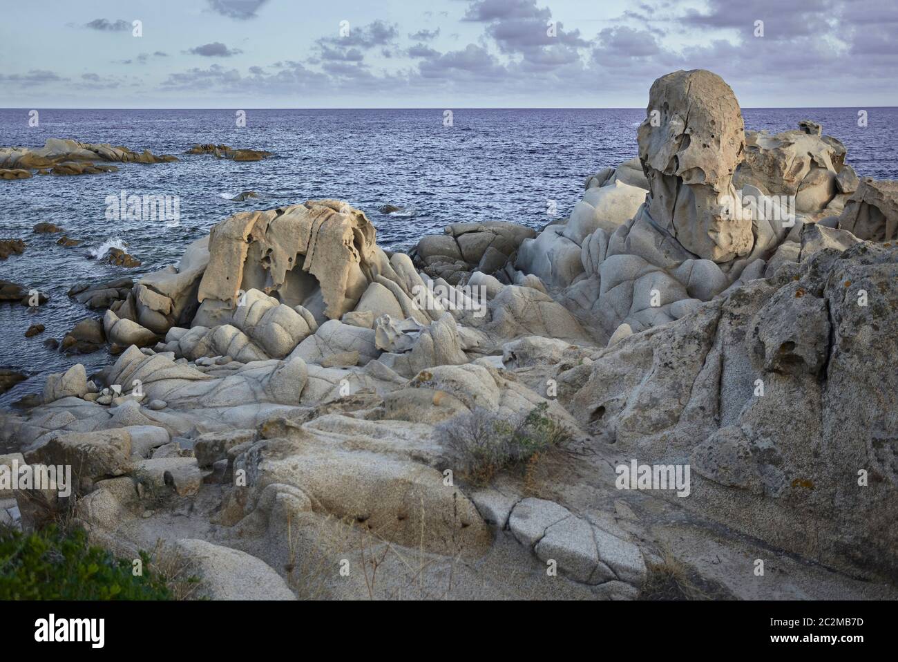 Sardinian Remarkable Rocks Panorama of the southern Sardinian coast with granite rock formations ...