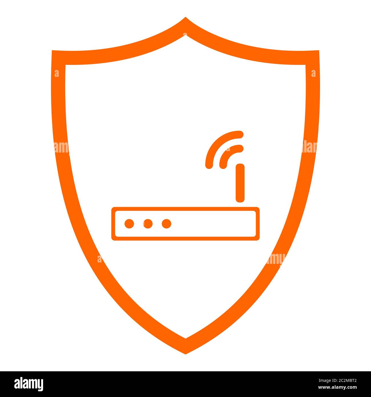 Router and shield Stock Photo Alamy