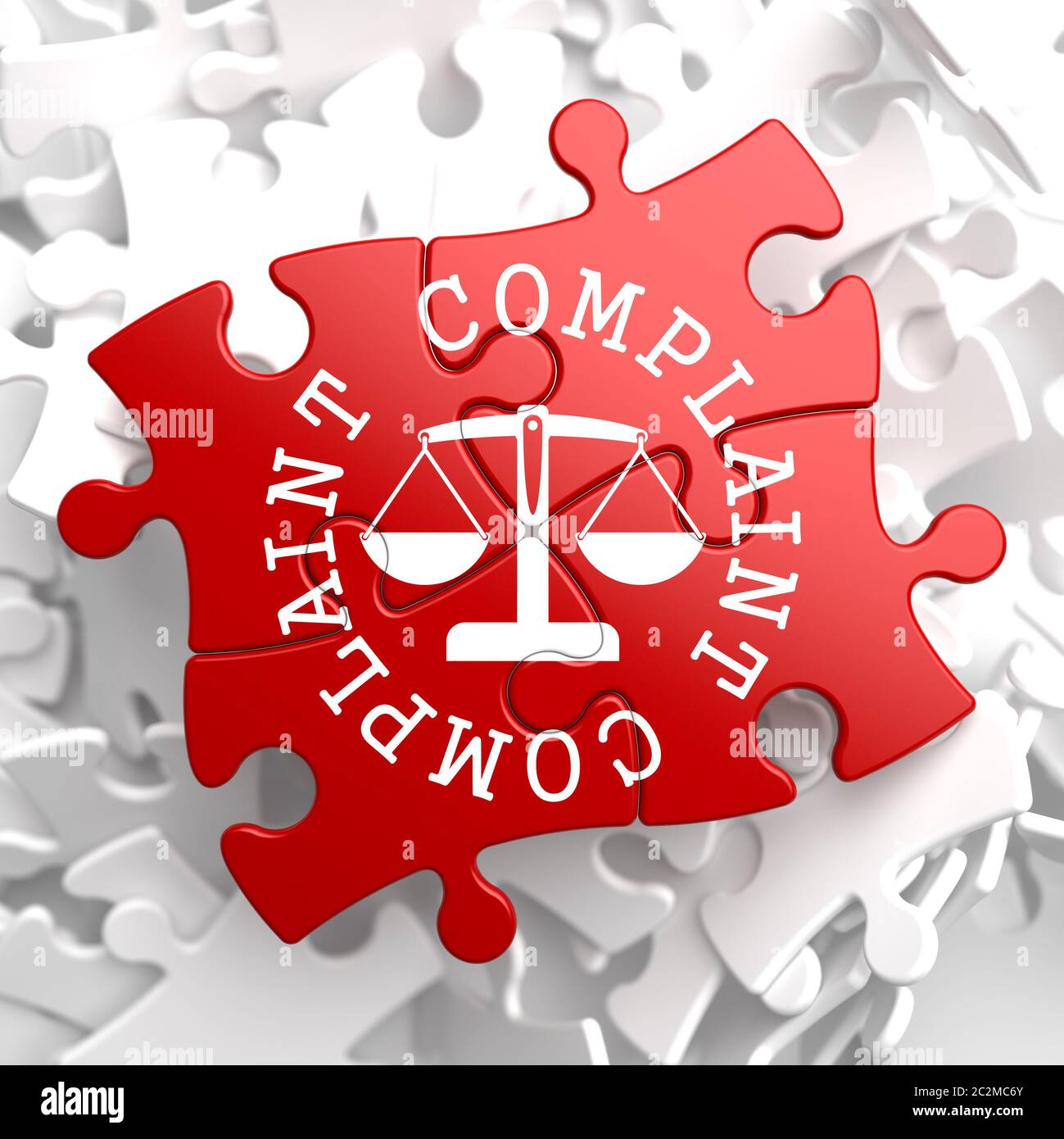 Complaint Word Written Arround Icon of Scales in Balance, Located on ...