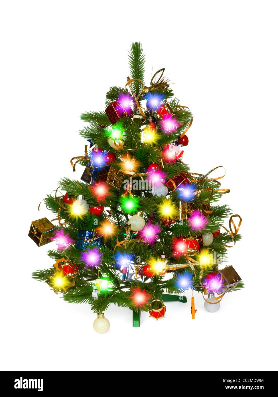 Decorated christmas tree Stock Photo