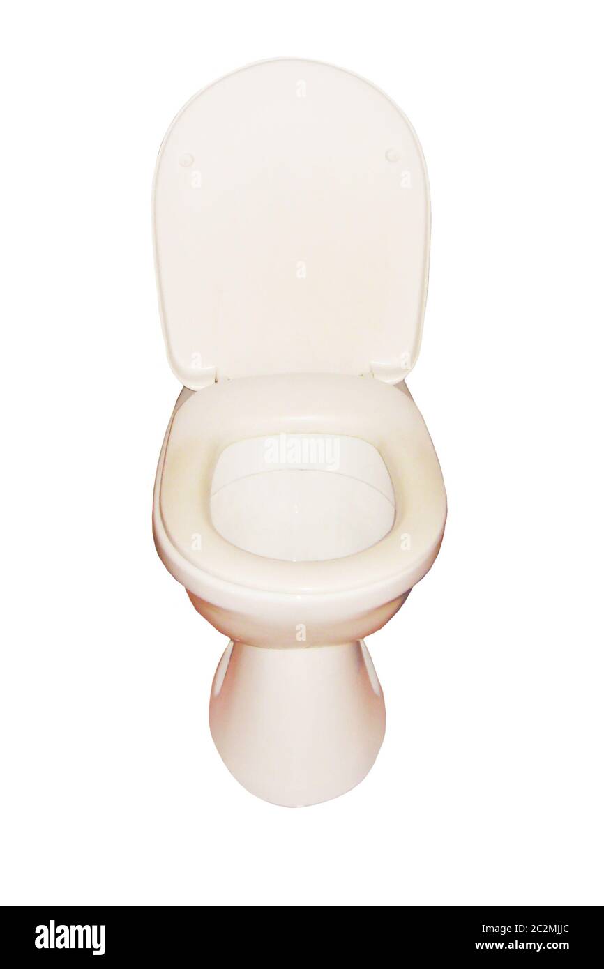 white toilet bowl isolated on a white background Stock Photo - Alamy