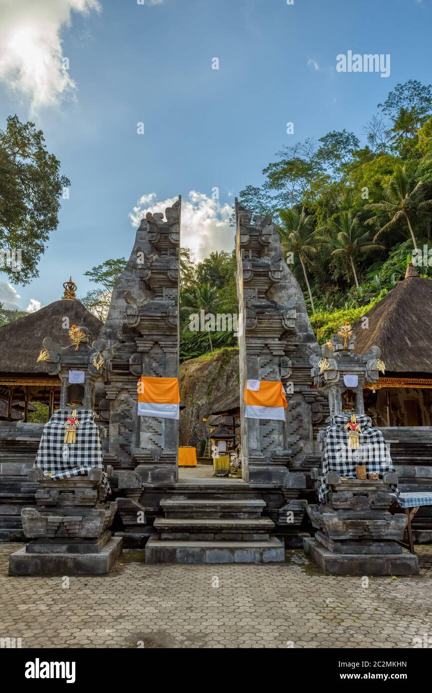 Hindu Temple Near Ancient Royal Tombs At Gunung Kawi, Bali, Indonesia ...