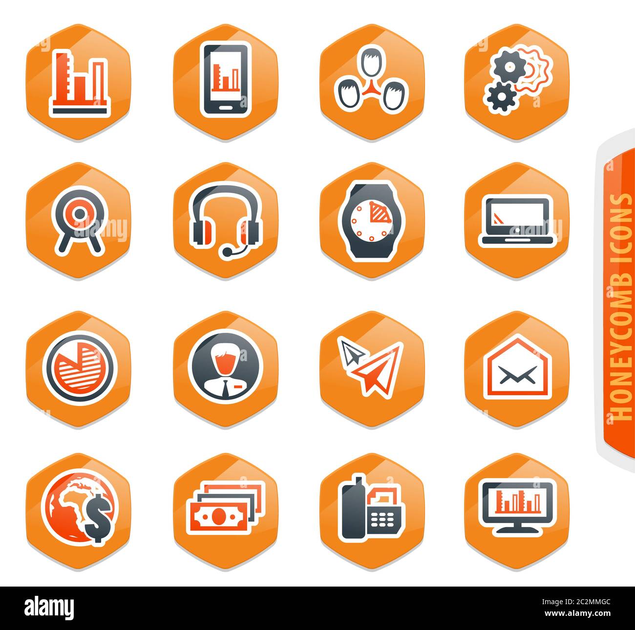Business management and human resources color vector icons for user ...
