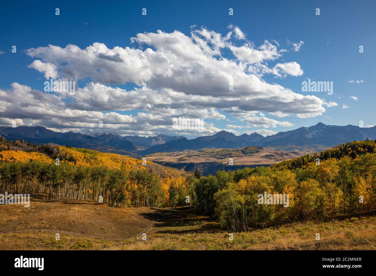 Autumn colors as seen from Last Dollar Road, Telluride, Colorado Stock ...