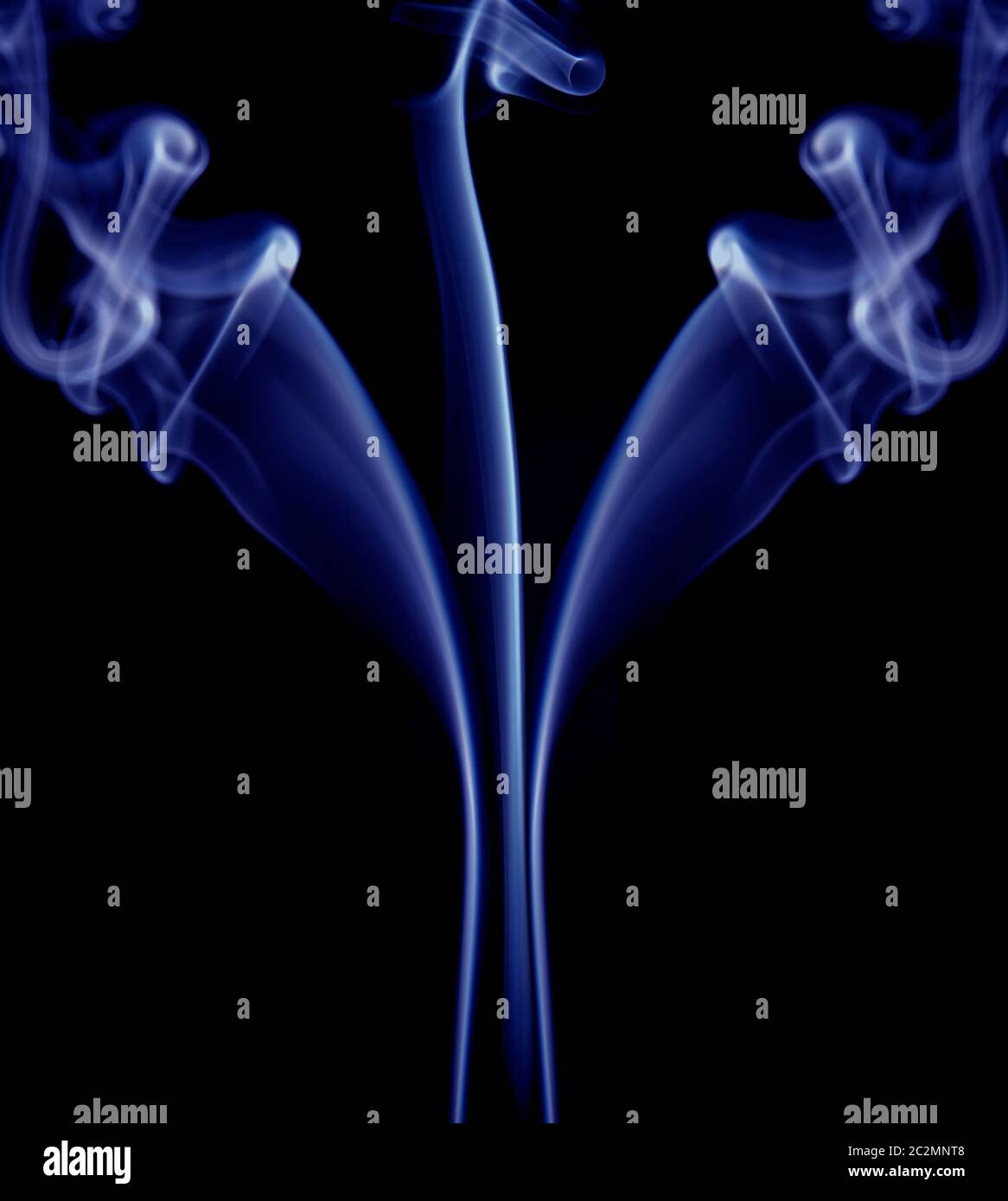 abstract blue smoke in a black background Stock Photo - Alamy