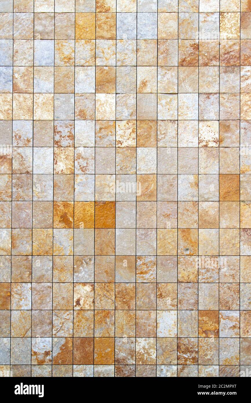 Marble tiles mosaic at facade wall Stock Photo Alamy