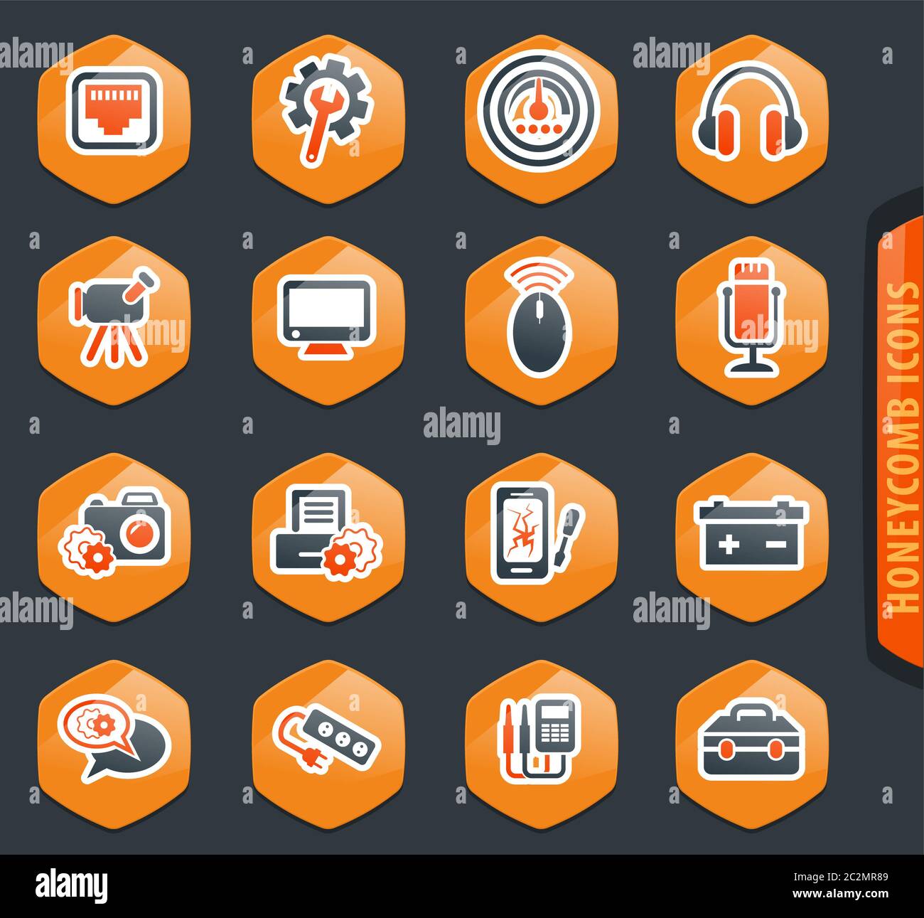 Electronic repair vector icons for user interface design Stock Photo ...