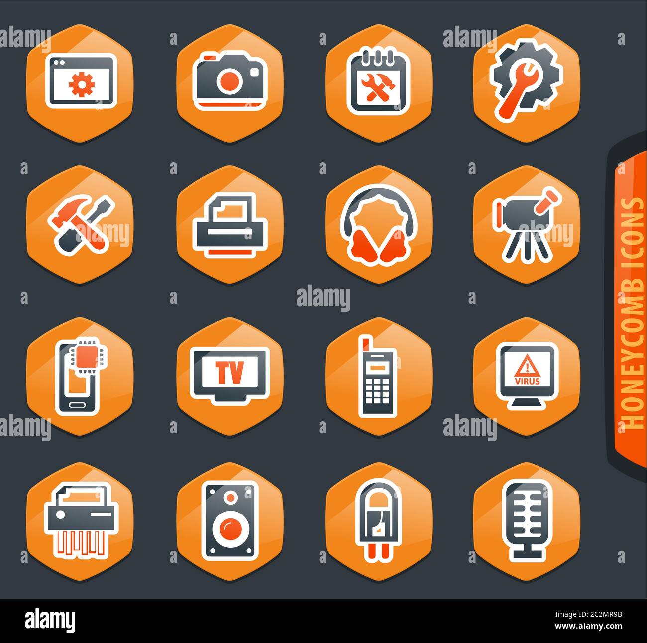 Electronic repair vector icons for user interface design Stock Photo ...