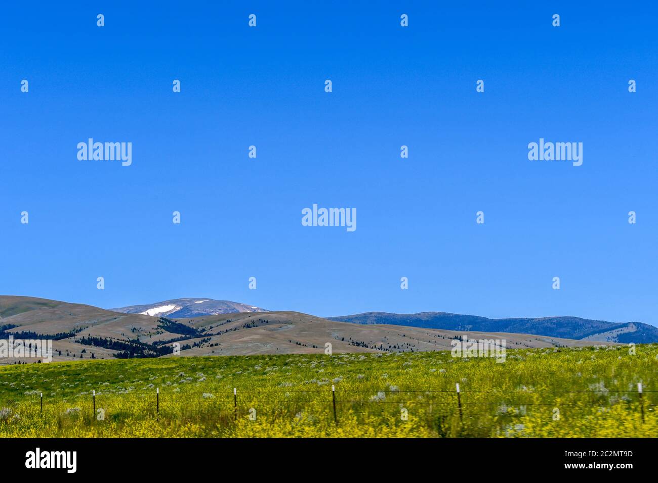 An overlooking landscape of Helena National Forest, Montana Stock Photo