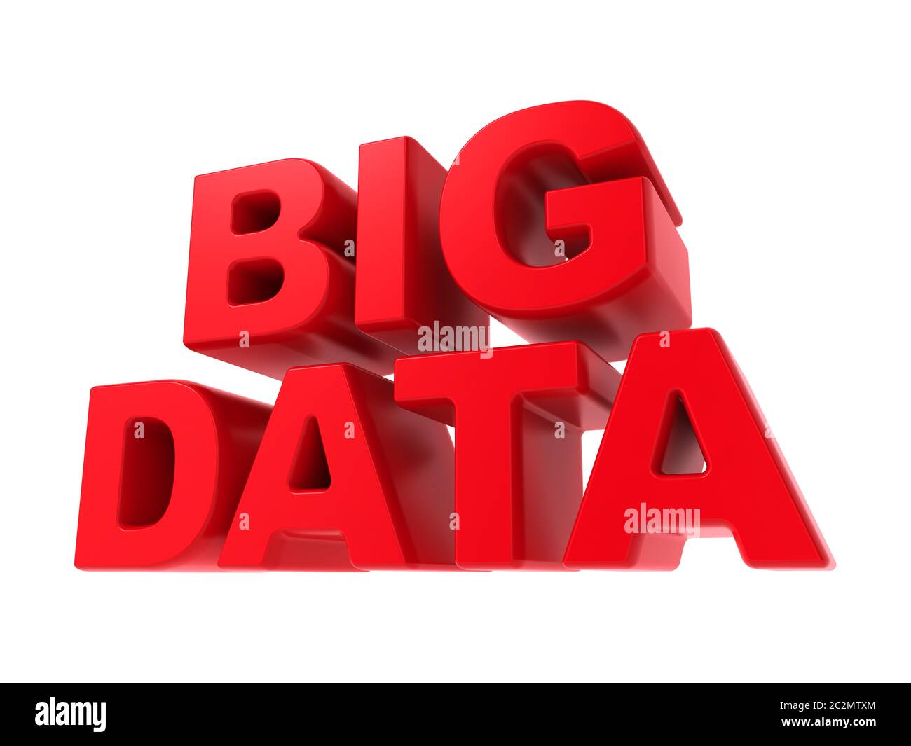 Big Data - Red Text Isolated on White. IT Concept. Stock Photo