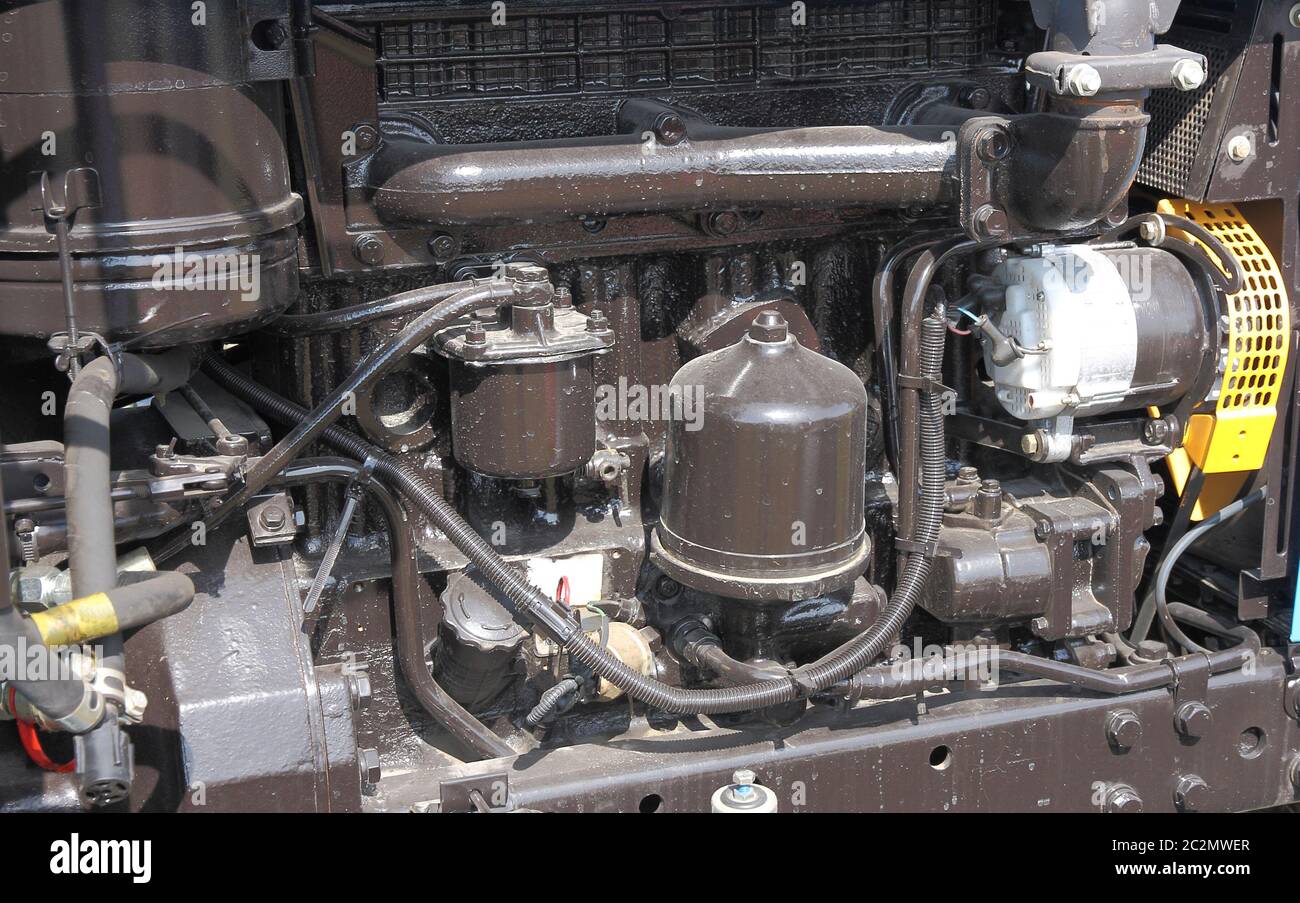 The new engine tractor Stock Photo Alamy