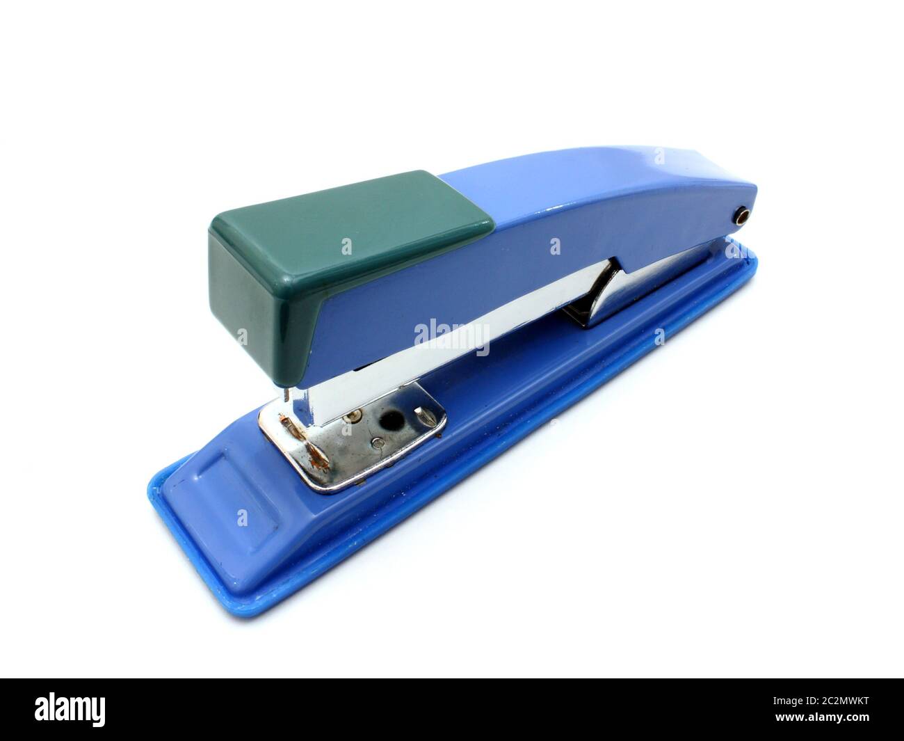 Blue stapler Stock Photo