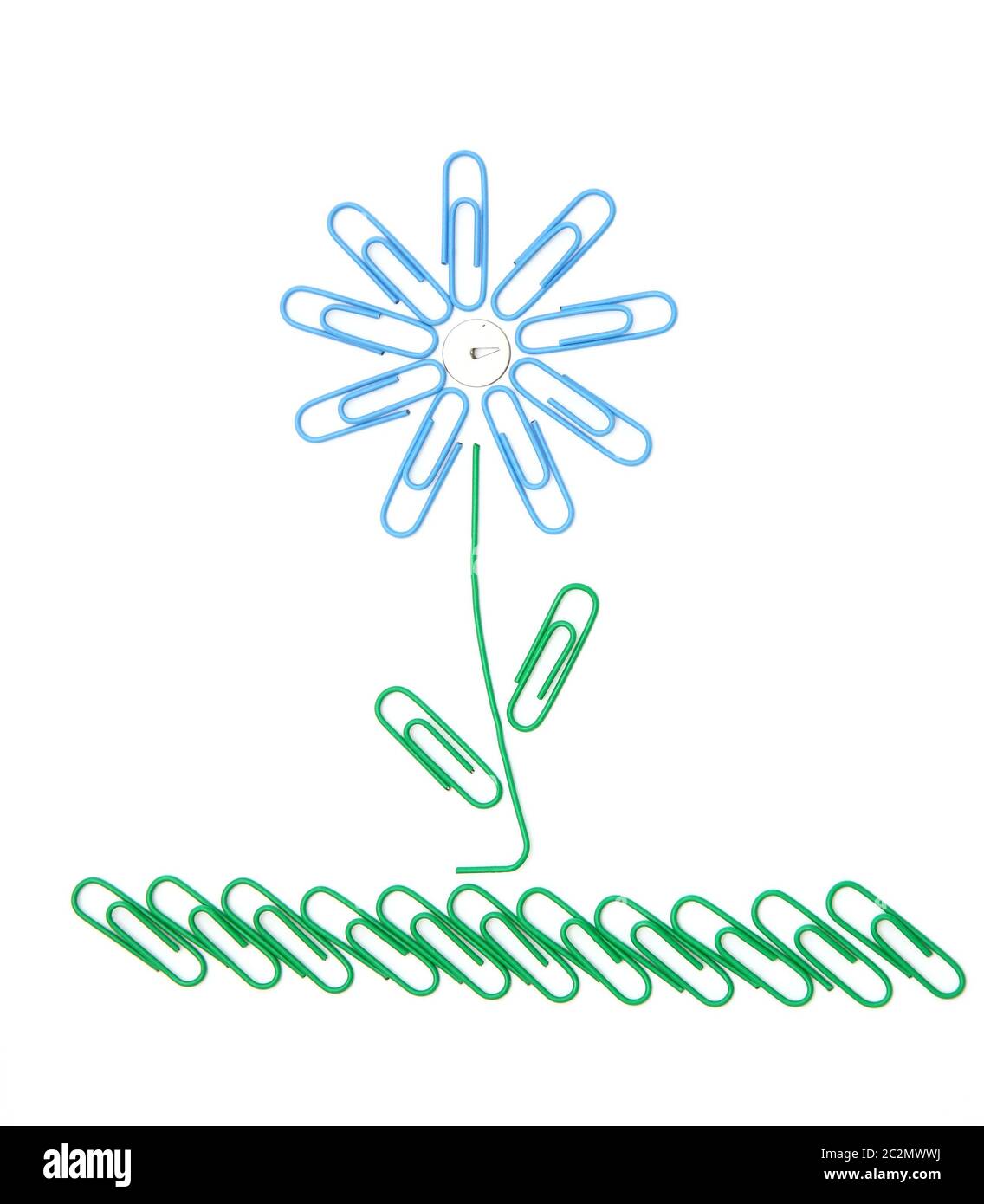Flower from paper clips Stock Photo Alamy