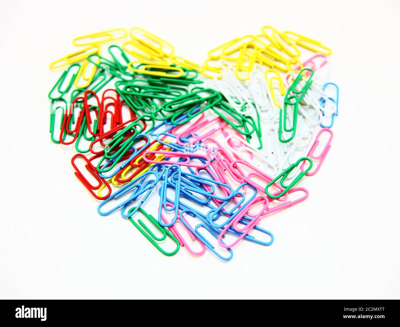 Heart from paper clips Stock Photo Alamy
