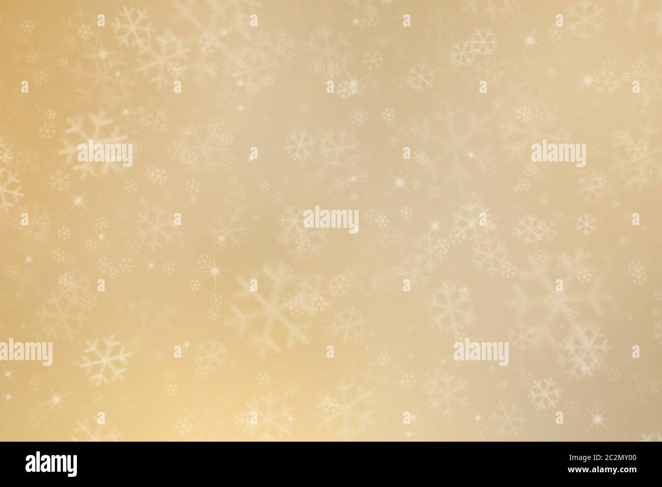 golden christmas background with snowflakes Stock Photo - Alamy