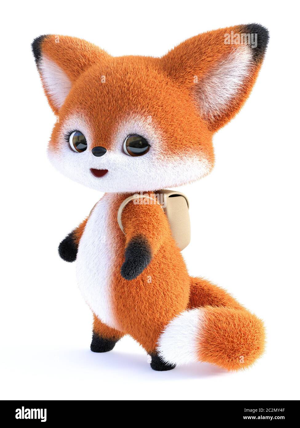 3D rendering of an adorable cute happy furry cartoon fox wearing a backpack, going to school. White background Stock Photo - Alamy 3D rendering of an adorable cute happy furry cartoon fox wearing a backpack, going to school. White background Stock Photo - Alamy