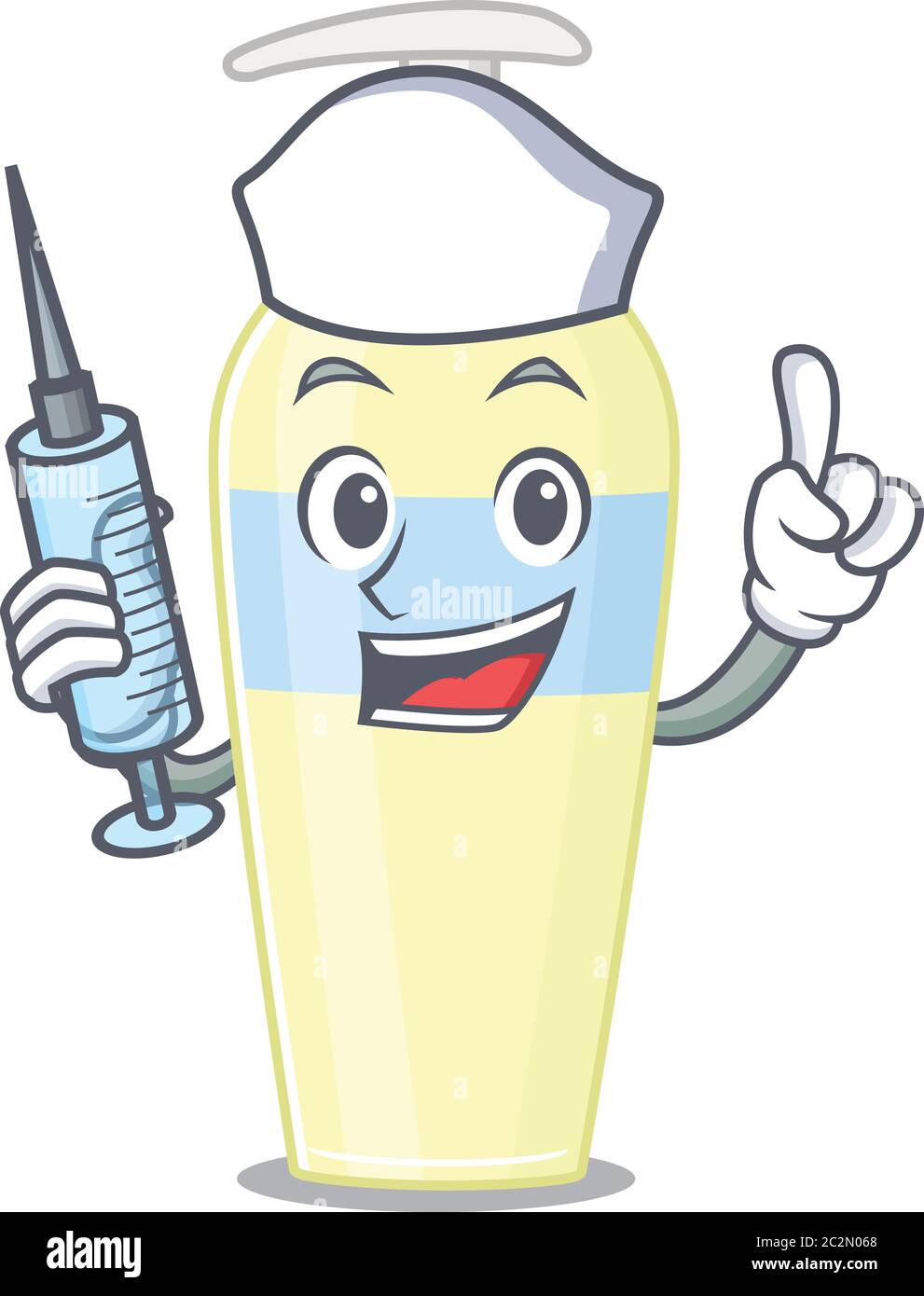 Serum humble nurse mascot design with a syringe Stock Vector Image ...