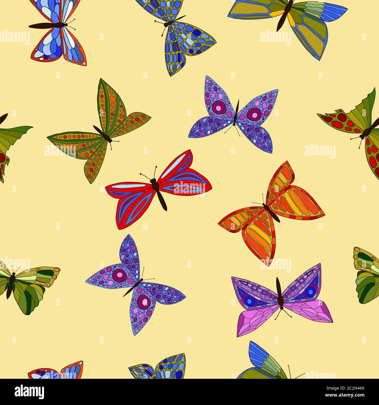 Cute purple butterfly seamless pattern hi-res stock photography and ...