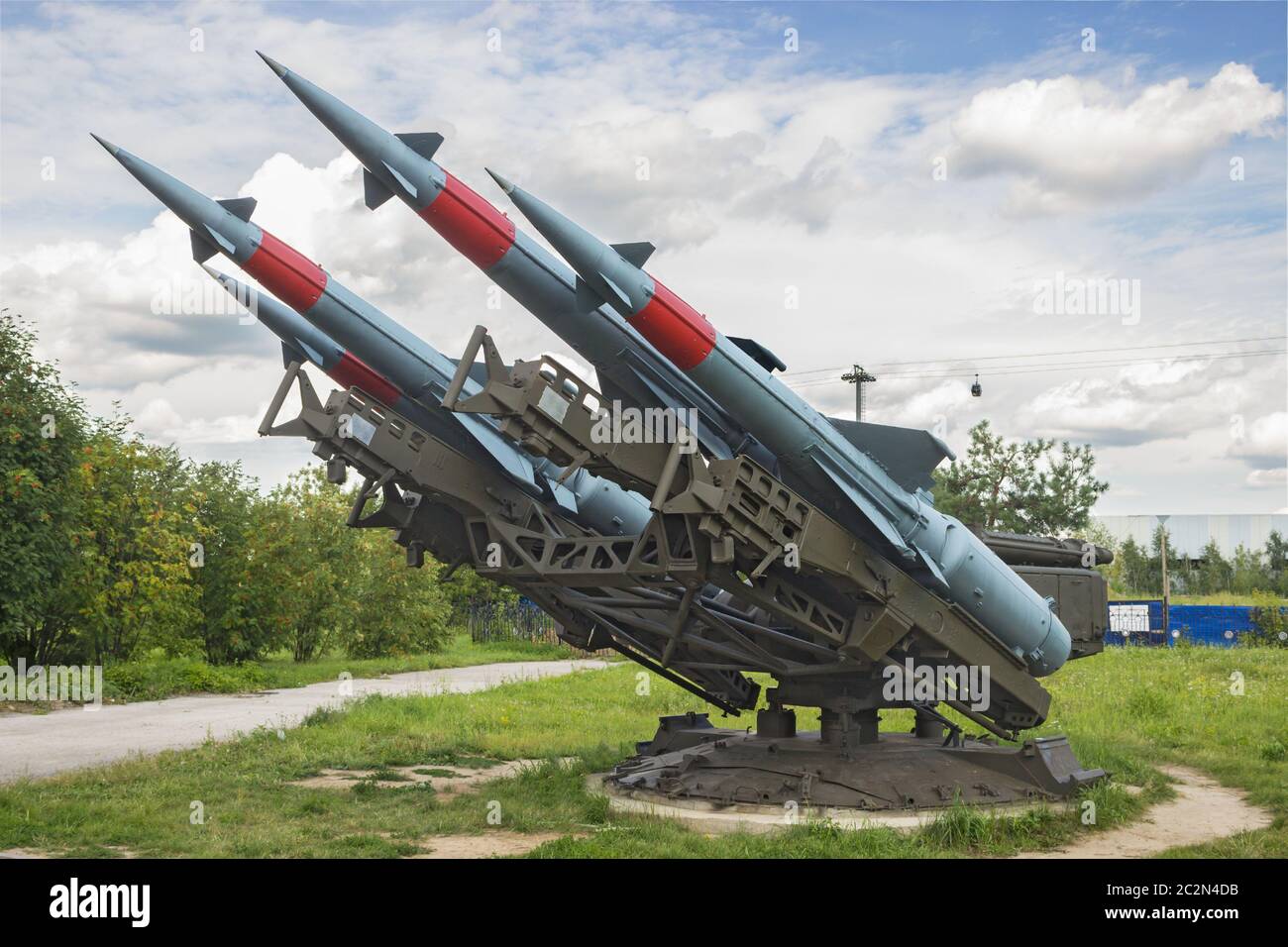 Soviet anti-aircraft missile complex Neva S-125M Stock Photo