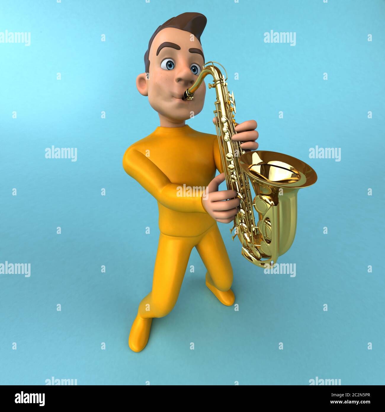 Saxophone Cartoon High Resolution Stock Photography And Images Alamy