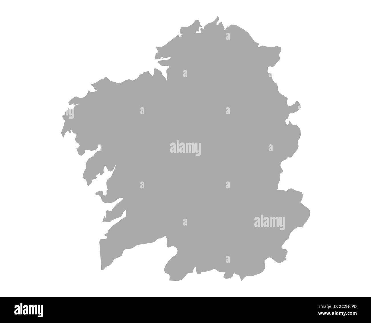 Map of Galicia Stock Photo