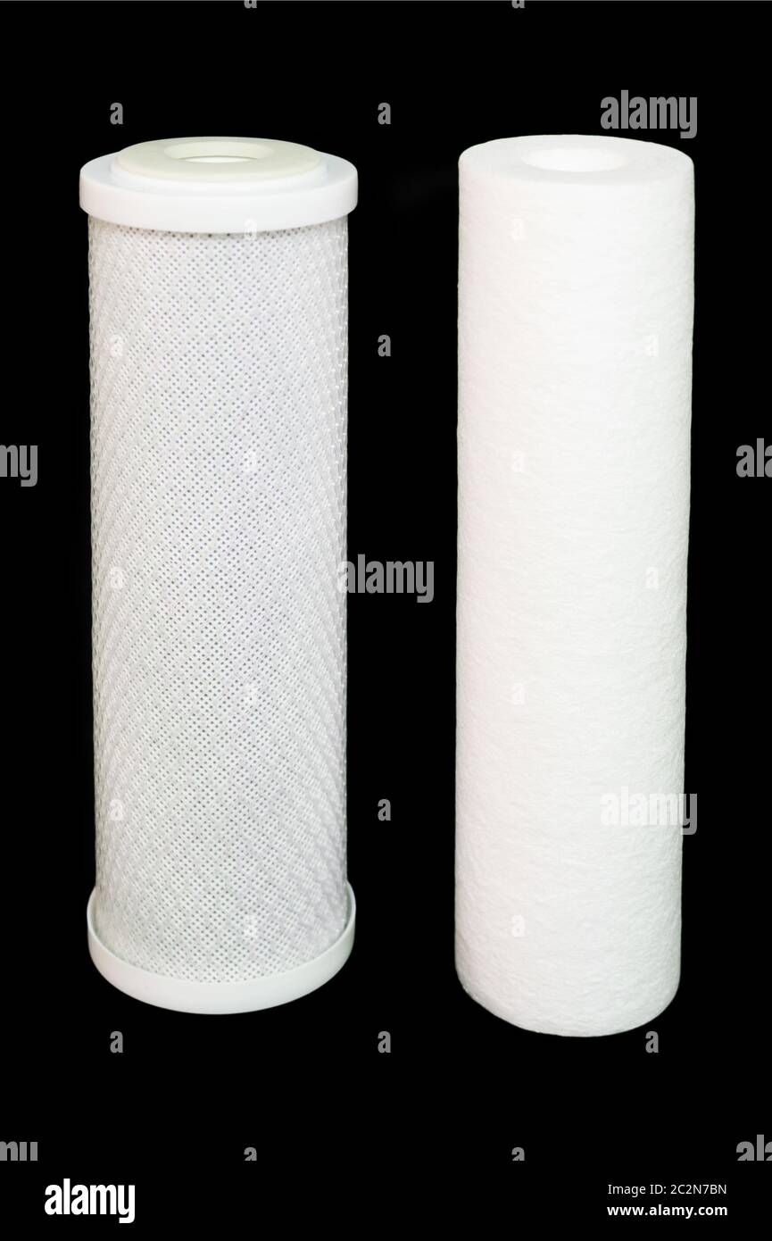 Cartridge for water filter on a black background Stock Photo Alamy