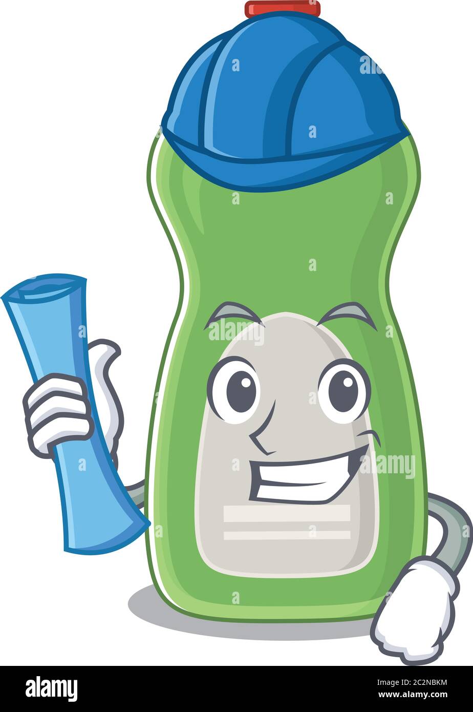 Caricature design concept of dishwashing liquid Architect with new city ...