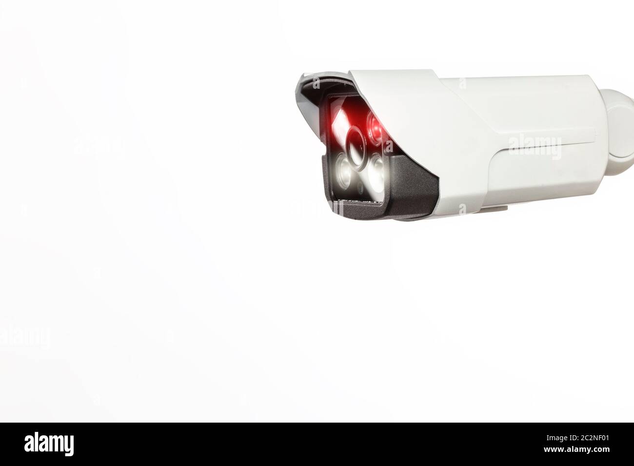 image of a surveillance camera with wireless and infrared technology for night vision Stock