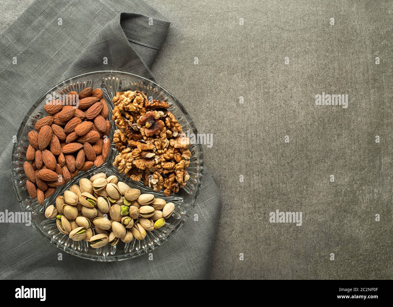 Assortment of mixed nuts. Pistachios, almonds, walnuts Stock Photo Alamy