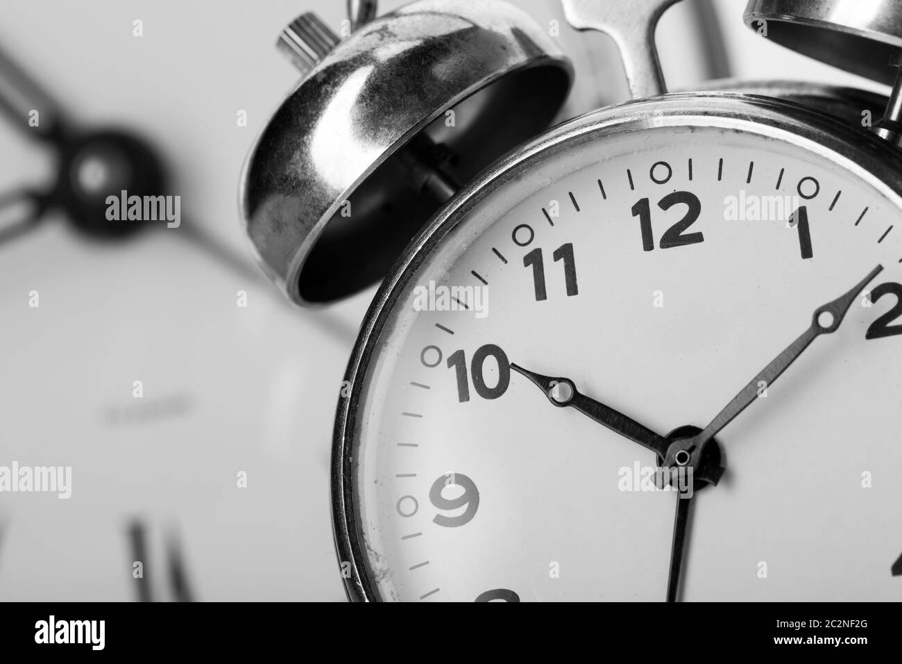 Closeup of classical alarm clock Stock Photo Alamy