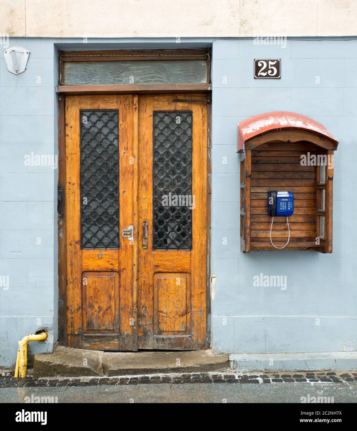 Old telephone wall architecture hi-res stock photography and images - Alamy