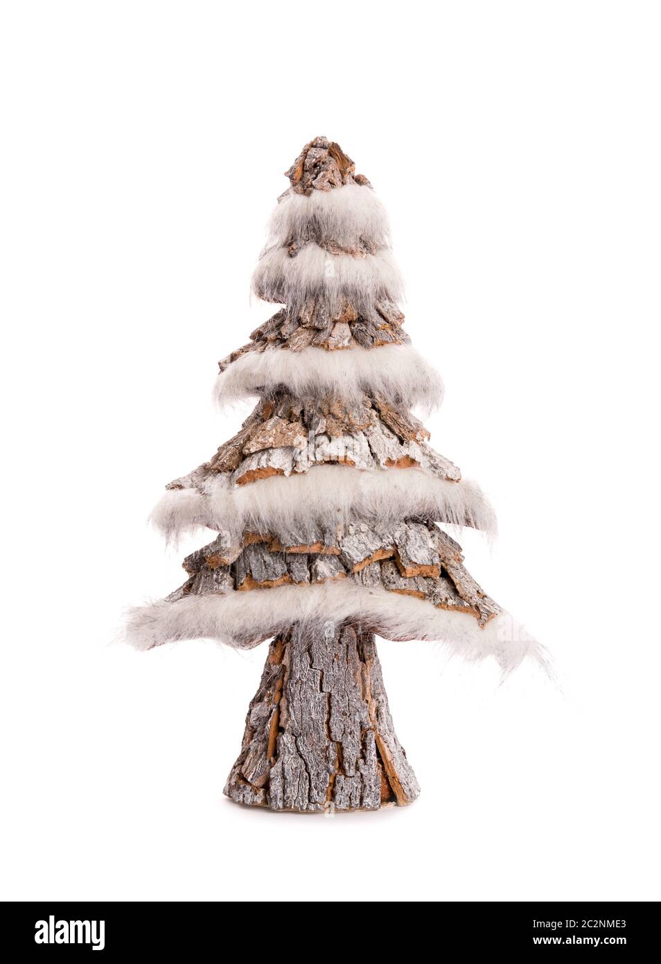 Christmas tree constructed with pine bark Stock Photo Alamy