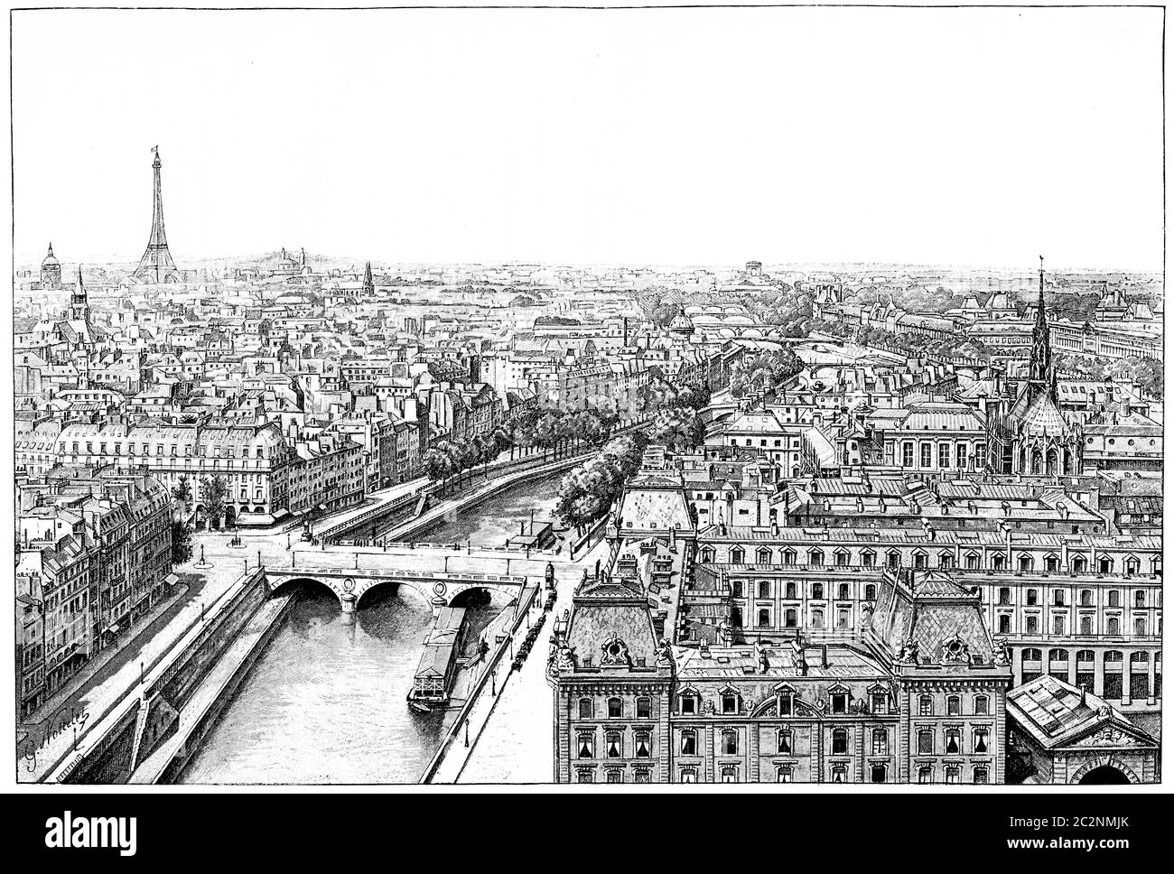Paris river seine near Black and White Stock Photos & Images - Alamy