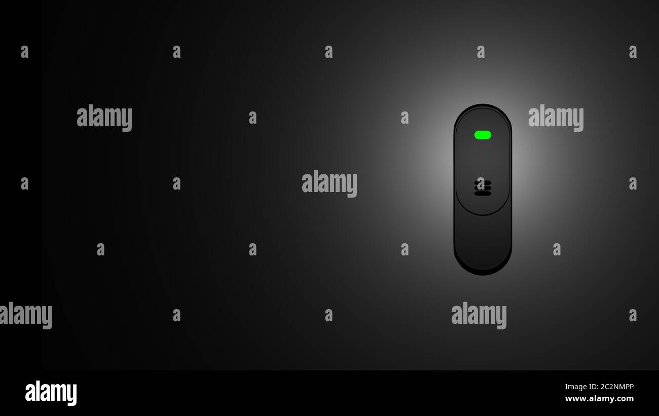 The 3d rendering of switch on icon with nice background Stock Photo - Alamy