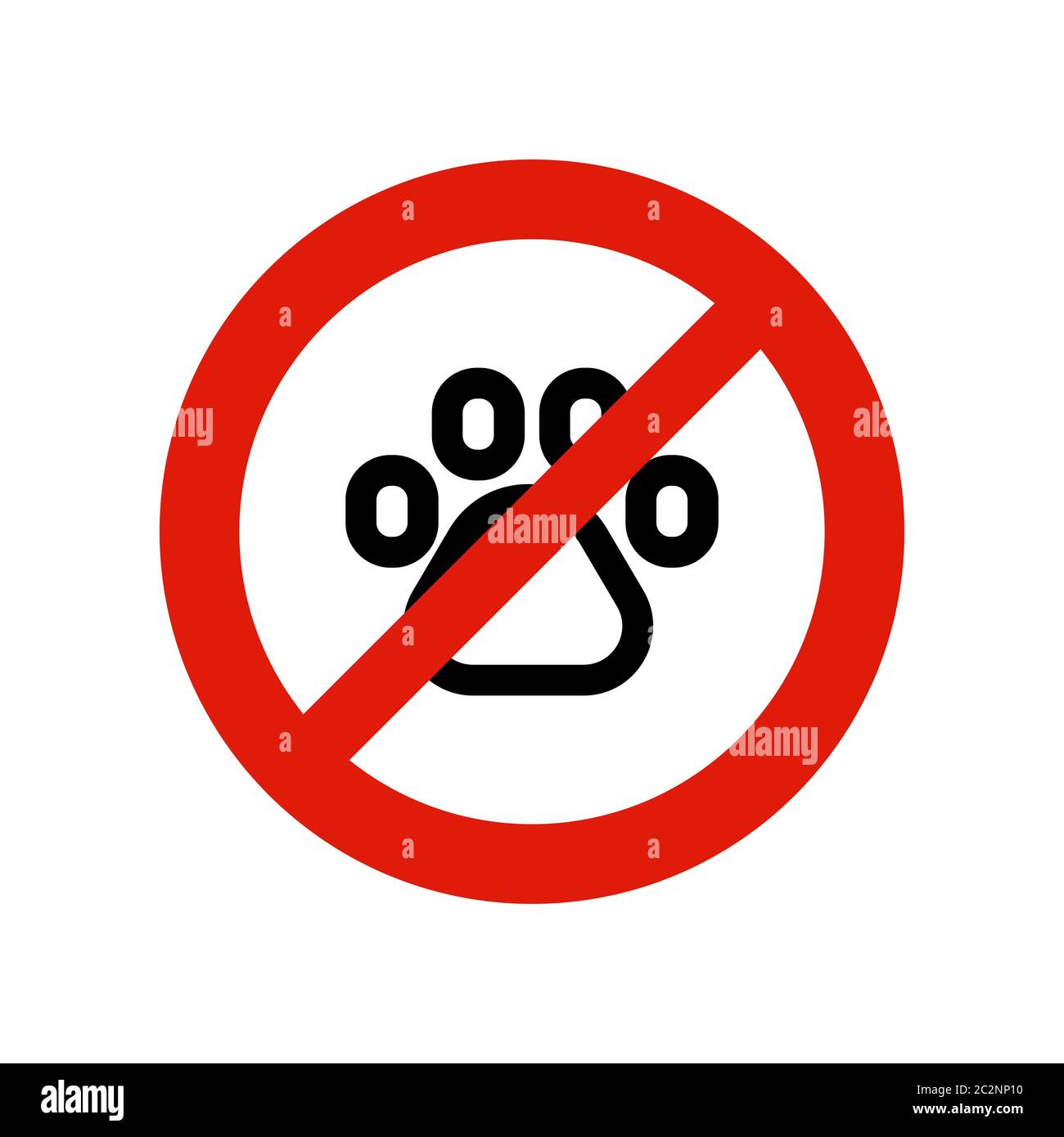 Animals not allowed sign. Red prohibition sign Stock Vector Image & Art ...