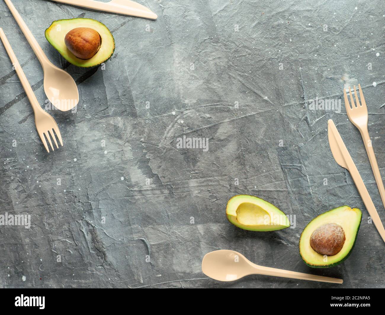 Avocado Seeds Biodegradable SingleUse Cutlery. Bioplastic Great