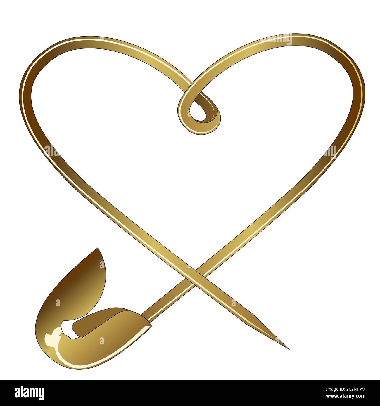 Heart shaped pin Stock Photo Alamy