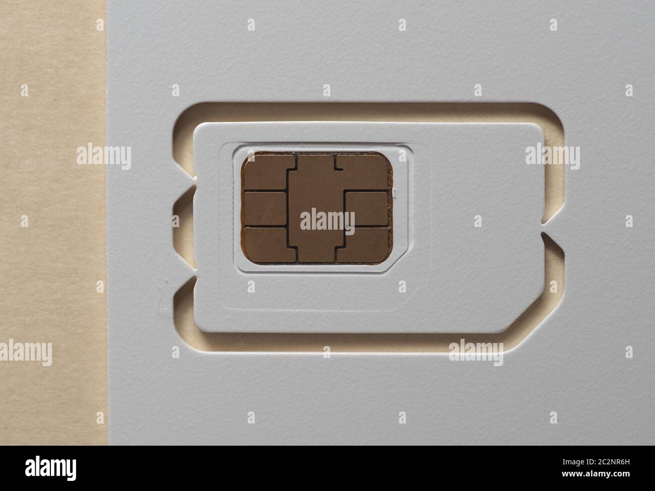 Trio sim card (including standard, micro and nano size) for mobile phone Stock Photo