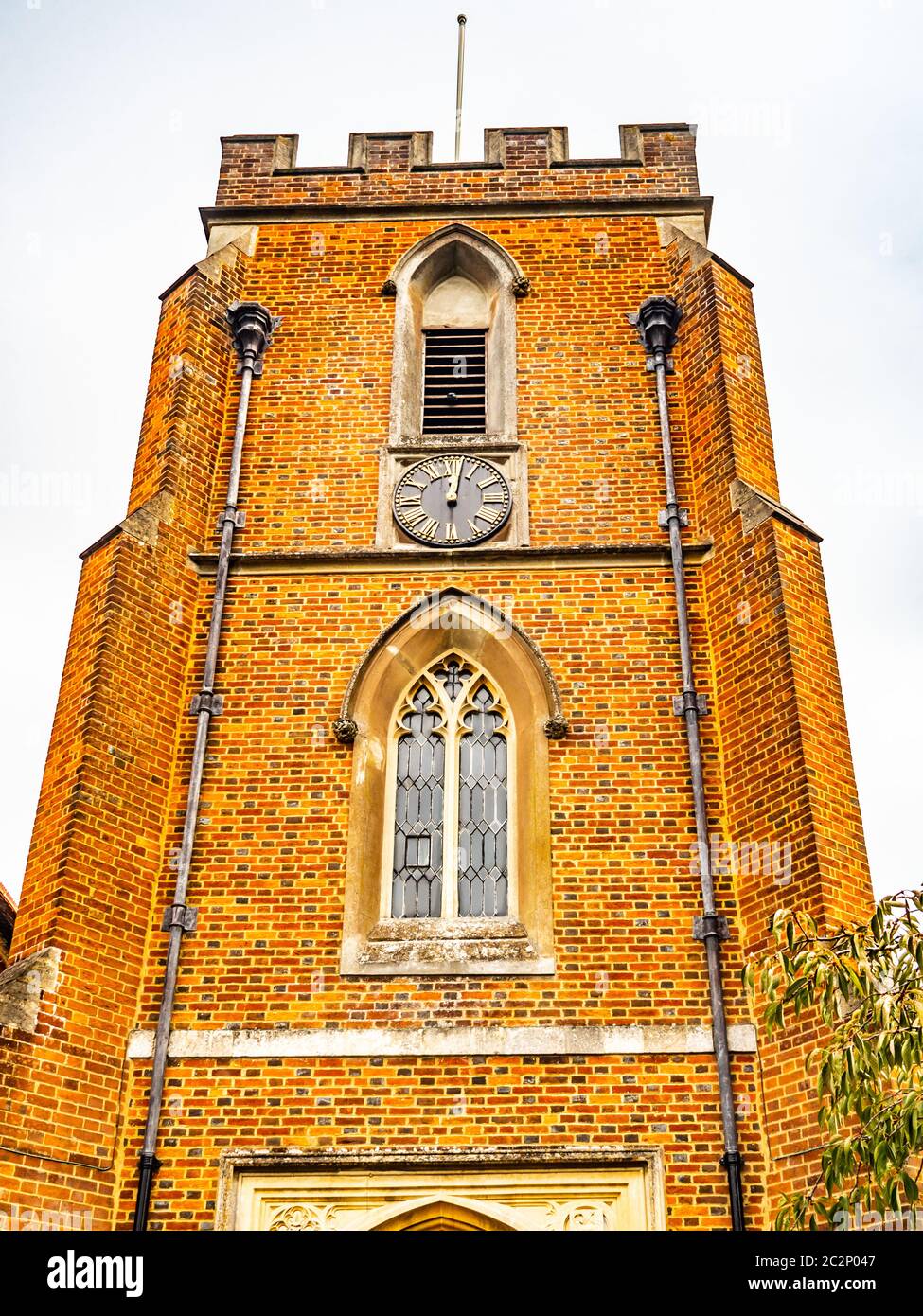 St Johns Church Windlesham, Surrey, England. Showing brickwork of the