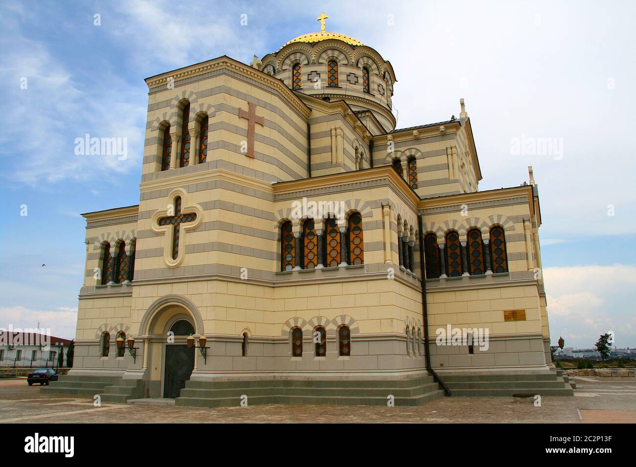 St. Vladimir's Cathedral, Chersonese.  It is one of the city's major landmarks and the mother cathedral of the Ukrainian Orthodox Church - Kiev Patria Stock Photo