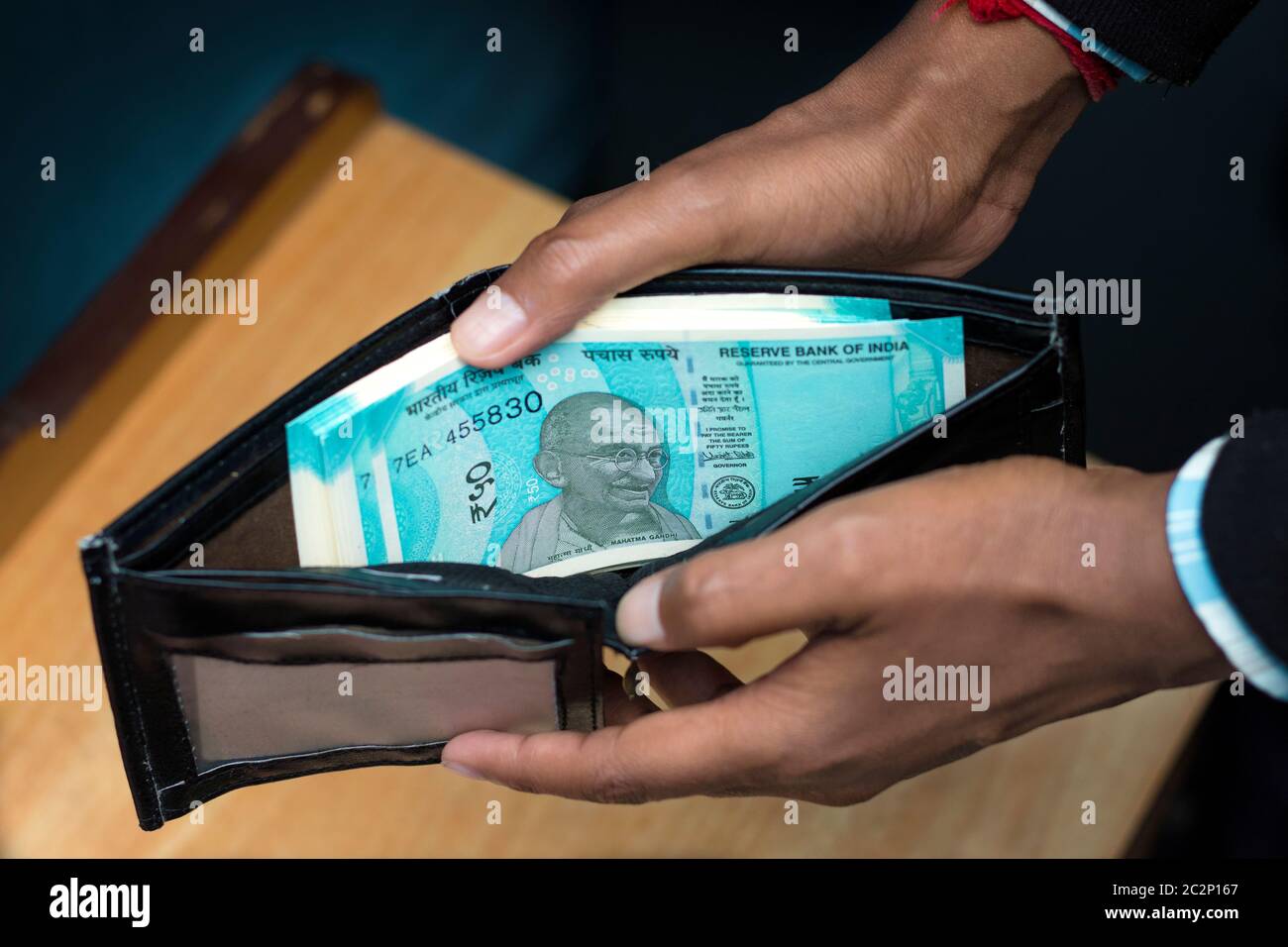 money in the hand Stock Photo