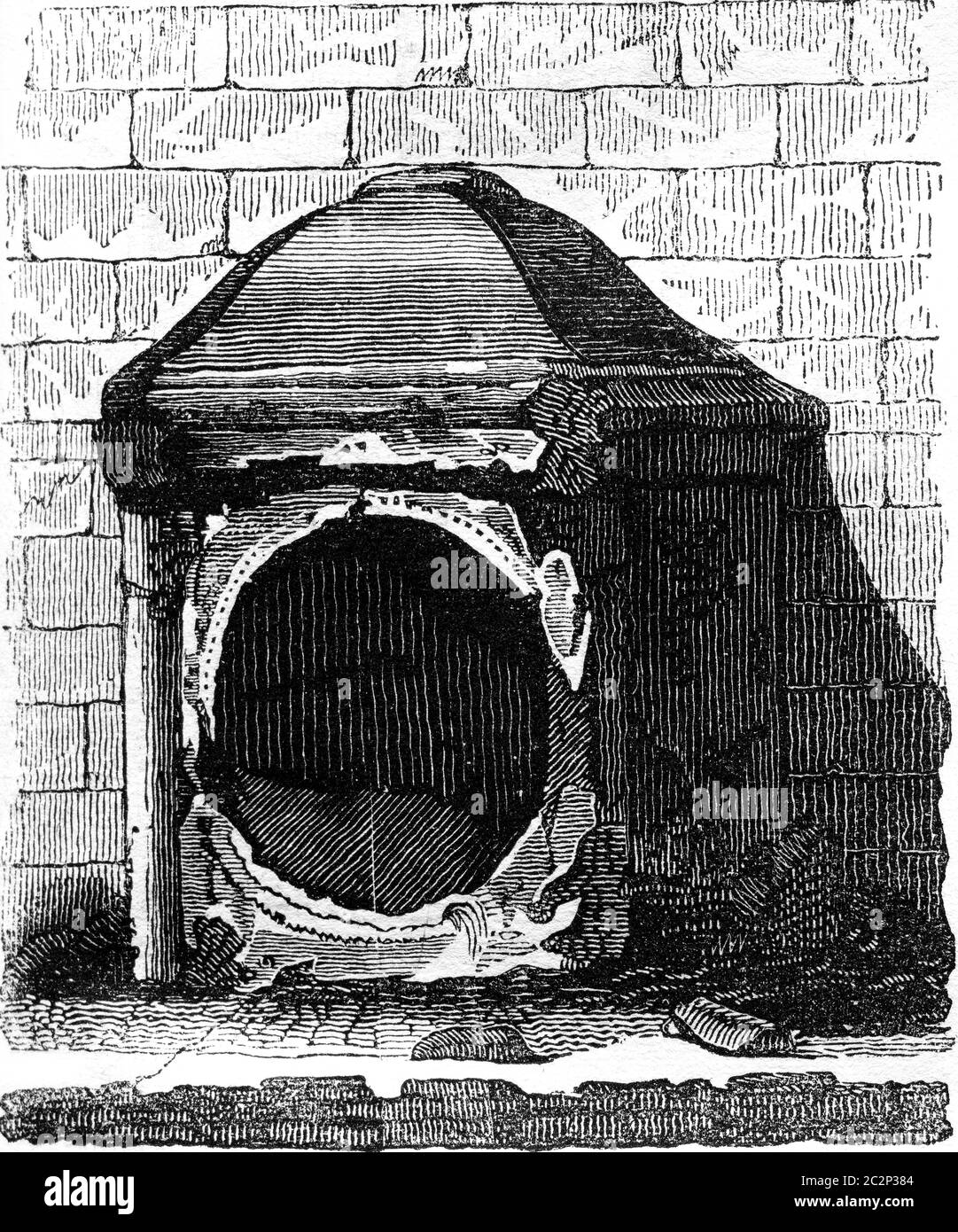 London stone, derives from the Antique vintage engraved