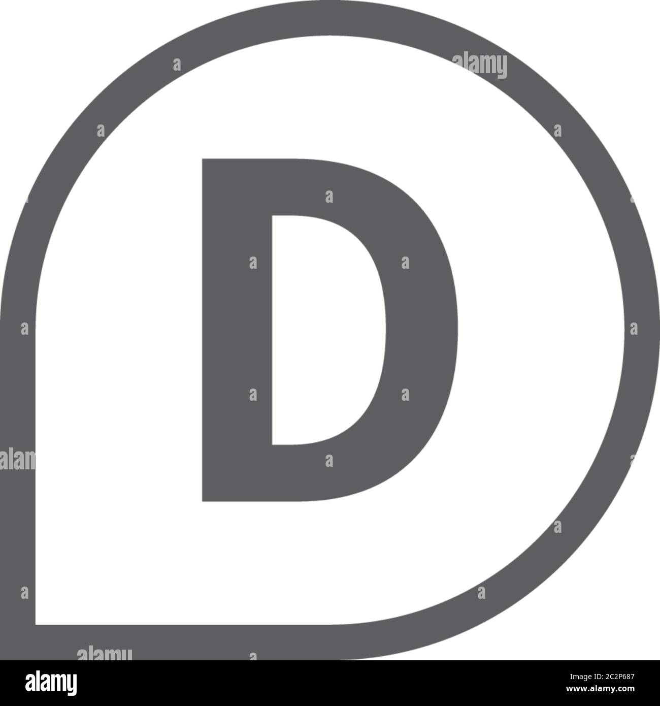 Letter D  logo icon flat design concept  illustration Stock Vector